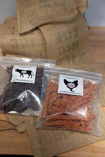 Jerky Value Pack - 1 lb Beef and 1/2 lb Chicken Jerky Whiskerbiscuits 