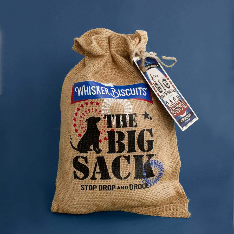 The BIG STAR SPANGLED SACK The Big Sack Whiskerbiscuits 1 Sack for $19.95
